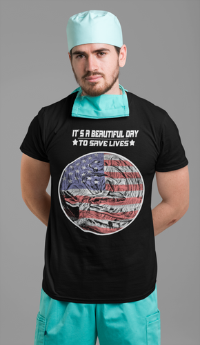 Its A Beautiful Day To Save Lives Nurse Short-Sleeve Unisex T-Shirt | FREE SHIPPING