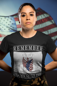 Remember Heroes Never Die Twin Towers Short-Sleeve Unisex T-Shirt | FREE SHIPPING