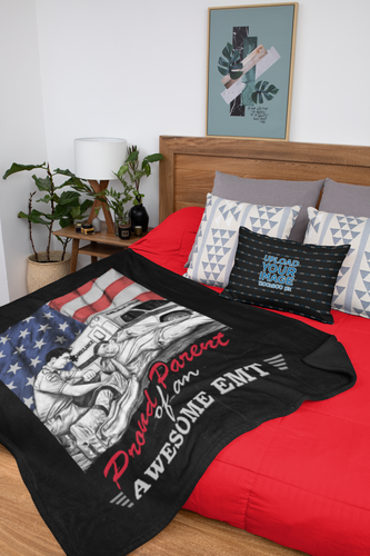 Proud Parent Of An Awesome EMT Throw Blanket FREE SHIPPING
