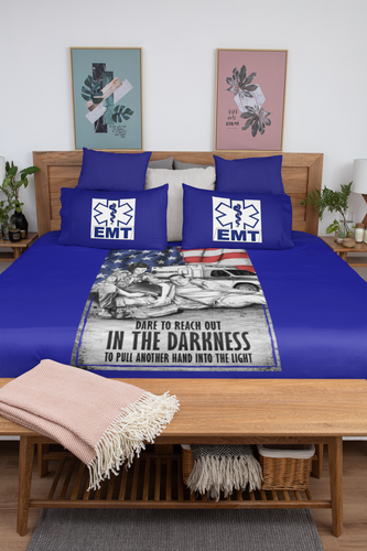 Dare To Reach INto The Darkness To Pull Another Hand Into The Light EMT Throw Blanket