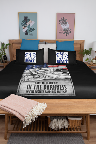 Dare To Reach Into The Darkness To Pull Another Hand Into The Light EMT Throw Blanket