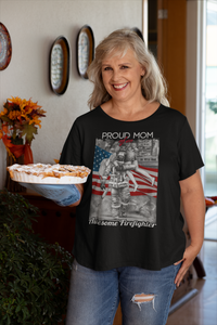 Proud Mom Of An Awesome Firefighter T-Shirt FREE SHIPPING