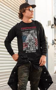 Firefighter Your Worst Nightmare Is Another Day At The Office Long Sleeve Tee FREE SHIPPING