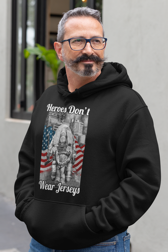 Heroes Don't Wear Jerseys Unisex Hoodie Stairway