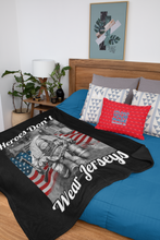 Load image into Gallery viewer, Heroes Don&#39;t Wear Jerseys Throw Blanket FREE SHIPPING