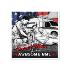 Load image into Gallery viewer, Proud Mom Of An Awesome EMT Bubble-Free Stickers FREE SHIPPING