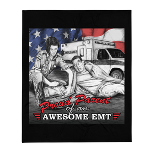 Proud Parent Of An Awesome EMT Throw Blanket FREE SHIPPING