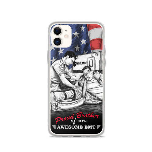 Proud Brother Of An Awesome EMT iPhone Case FREE SHIPPING