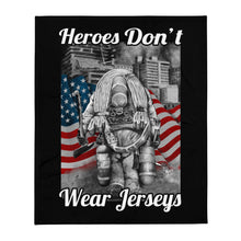 Load image into Gallery viewer, Heroes Don&#39;t Wear Jerseys Throw Blanket FREE SHIPPING