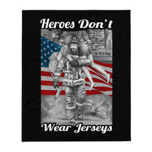 Load image into Gallery viewer, Heroes Don&#39;t Wear Jerseys Throw Blanket