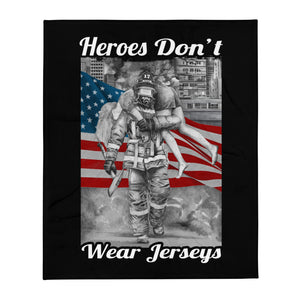 Heroes Don't Wear Jerseys Throw Blanket